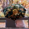 Mystical Mushroom Garden Theme Automatic Umbrella Compact 8-Rib Design Sturdy Construction Durable Umbrella Stylish Accessory