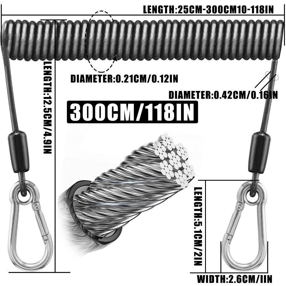 Telescopic Fishing Lanyard Anti-drop Spring Rope Fishing Fishing Safety Rope Fishing Supplies