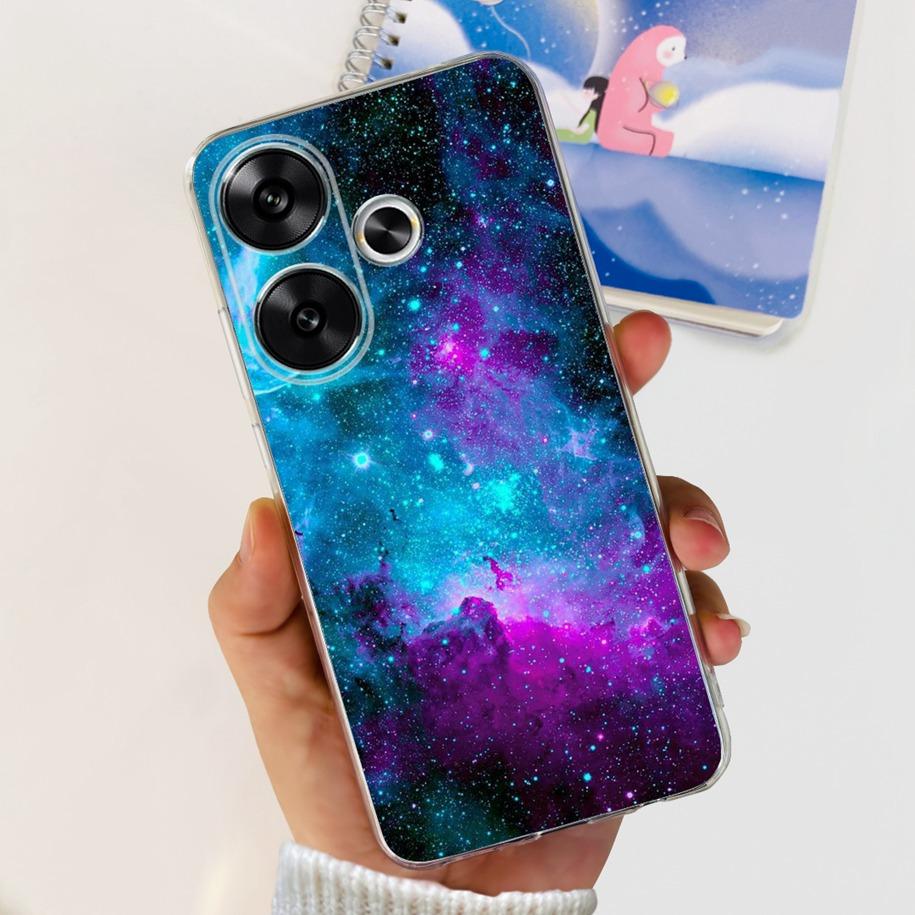 For Xiaomi Poco F6 Case Popular Butterfly Flower Soft Clear Silicone TPU Back Cover For Xiaomi Poco F6 5G F 6 PocoF6 Phone Cases