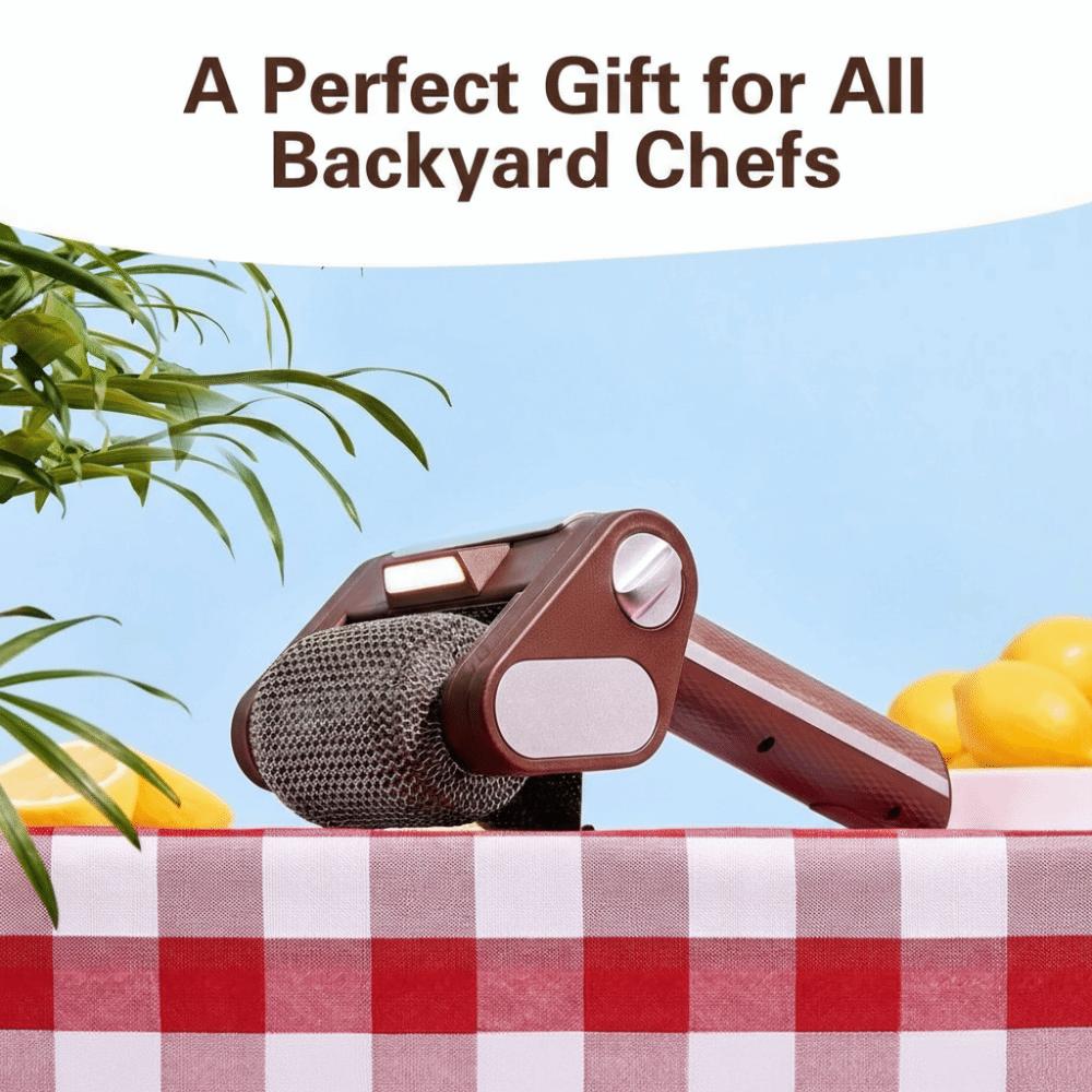 Rechargeable Roller Grill Cleaner Brush Stainless Steel Barbecue Cleaner Tools  Outdoor Cooking