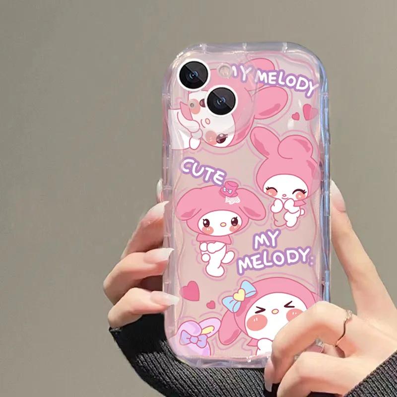 Case For OPPO Realme C85 PRO C83 16 15 Pro 14 5G 5 5i C67 C63 C65 C21Y C35 5G Cute Kuromi Melody Sanrio Clear Phone Casing