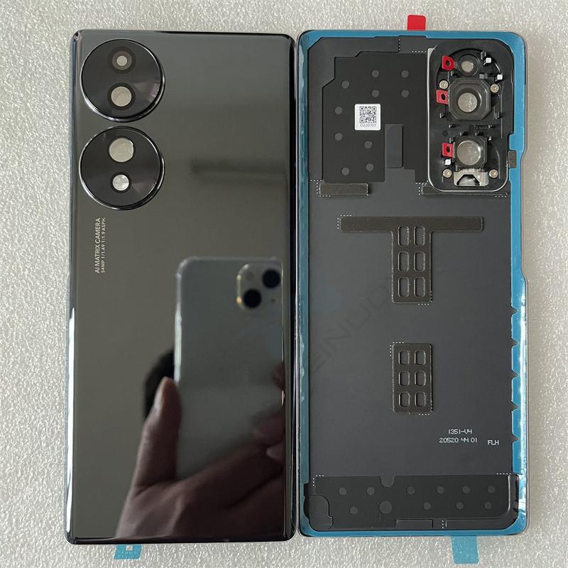 Новая задняя крышка из закаленного стекла для HW Honor 70 5G, задняя крышка, дверной корпус + крышка вспышки + объектив камеры