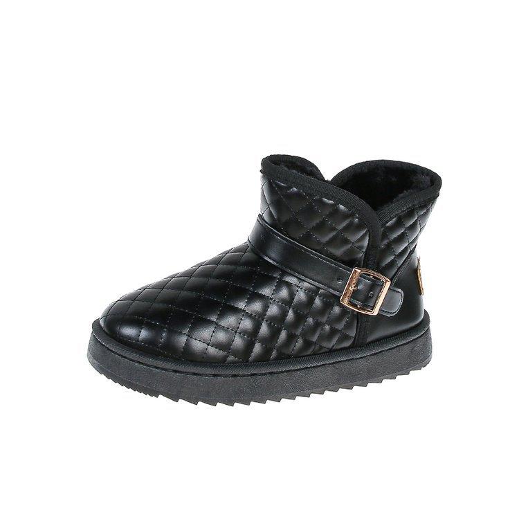 Женские зимние теплые ботинки с мехом, мягкой подошвой, большим размером, стремешком на одну ногу, нескользящие, спортивные хлопковые ботинки до щиколотки с подкладкой