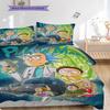 Ricky and Morty Printed Coreless Ultra-Soft Sheet Set, Multiple Sizes of Comfortable Bed Sheets, Bedroom Bedding Decoration