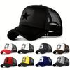 Summer Fashion Mesh Breathable UV Protection Printing Pentagram Baseball Hat Space Cotton Adjustable Outdoor Sports Men Trucker Caps Golf Hats for Men