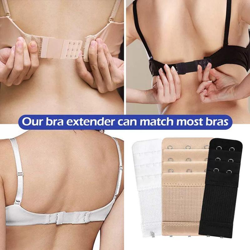 3pcs Bra Extenders Elastic Buckle Extension Intimates Accessories