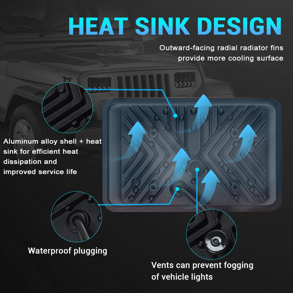 5 Inch LED Headlight 4x6 Inch Car Rectangular Headlight with DRL Turn Signal HighLow Beam