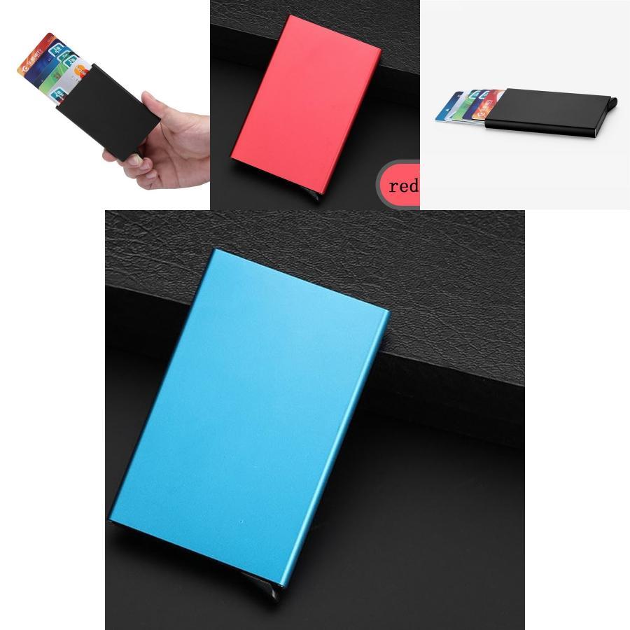 New Men Women Credit Id Card Holder Metal Card Case Travel Card Wallet Case