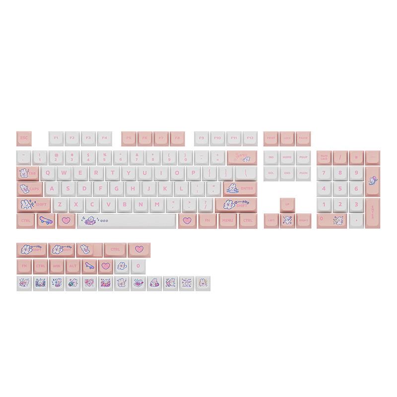 Набор кейкапов XDA PBT - Узор 'Собачка Пача', Сублимационная печать, Японский/Русский.