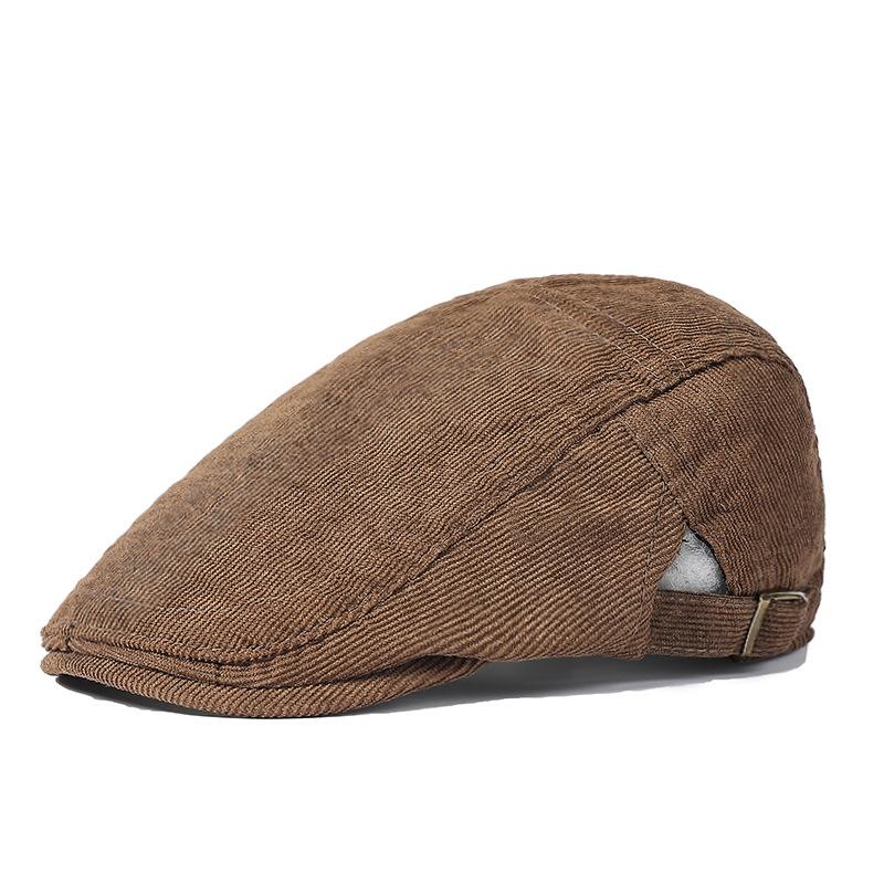 Вельветовая кепка, мужская однотонная фуражка в стиле ретро, ​​зимние кепки газетчика для мужчин, толстая кепка, кепка старика, шляпы художников