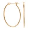 Piena K18 Gold Bullion Hoop Earrings Simple Ring for Women 20mm Thickness (Diameter 1mm)