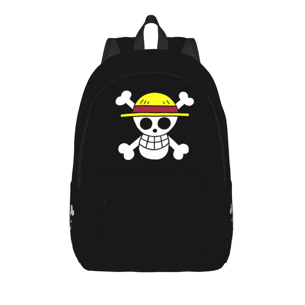 Обезьяна Д. Модный рюкзак Luffy One Piece с карманом, студенческий, для работы, на каждый день, для мужчин и женщин, холщовая сумка для колледжа