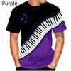 Новые модные рубашки Футболки с принтом Piano 3D по всей поверхности Спортивная одежда Футболки в стиле хипстер с коротким рукавом Футболки в стиле хип-хоп XS-5XL