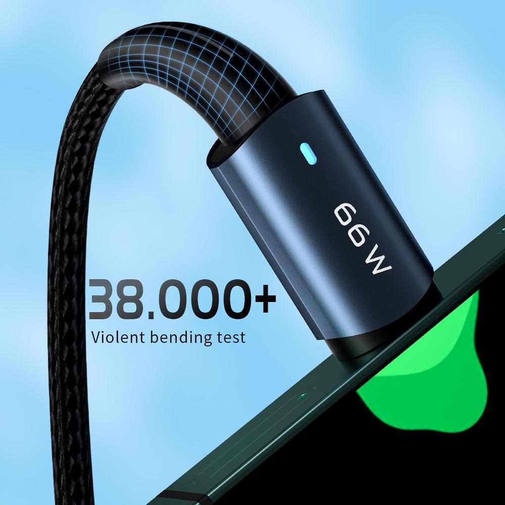 Essager Кабель USB Type C PD66W Кабель для быстрой зарядки Кабель для передачи данных мобильного телефона для Samsung Huawei Xiaomi Mi Redmi Сотовый телефон USB-провод
