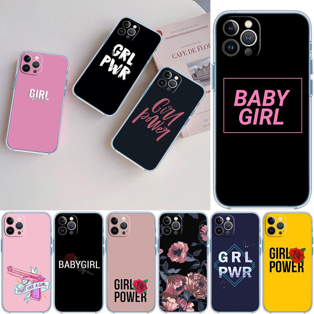 PP38 Girl Power Fight Soft Shell Transparent Phone Case for Samsung Galaxy A04 A04S A14 A23 A34 A54 M23 M33 M52 M53