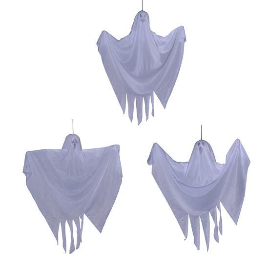 Хэллоуин Подвесное Украшение Призрак Жуткий Летающий Череп Призрак для Реквизита Дома с Привидениями В помещении На улице Веранда Двор Дерево Декор