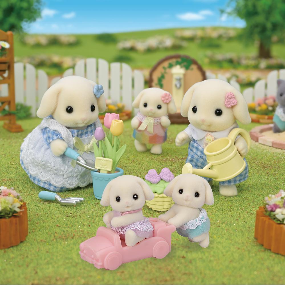 Sylvanian Families Цветоводство сестры и брата Флоры Кролика (5736) + Флора Крольчиха-близняшки (5737) набор