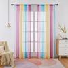 Радужные полупрозрачные шторы - Вуаль, пропускающая свет, шарф для балкона, эркера, гостиной, разделитель комнаты и для приватности