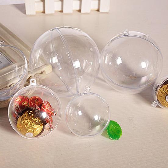 5 шт. Рождественский шар Прозрачный Наполняемый Полый Небьющийся Многоразовый Сценический макет Декор Торгового центра Рождественский декор Подвеска-шар для подвешивания Вечеринка