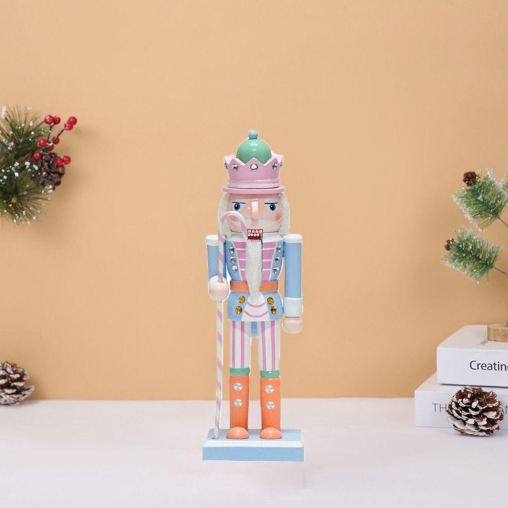 Macaron Color Nutcrackers Soldier Ornament 10 Inch Nutcracker Statues Doll Photo Props
