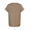Women's Spring/Summer Casual Solid Color Round Neck Short Sleeve Loose T-shirt