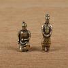 1PC Vintage Brass Mini Terracotta Army Warrior Figurines Pendant Ancient Chinese Soldier Officer Men Decorations
