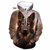 Spring Autumn Funny Dog 3D Printed Men/Women Cute Hoodie German Shepherd Printed Fashion Casual Men's Hooded Sweatshirts
