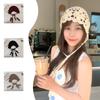 Wool Hat New Style Knitted Handmade Hat for Women Handmade Hook Flower Hat for Women Hollow Knitted Head Hat