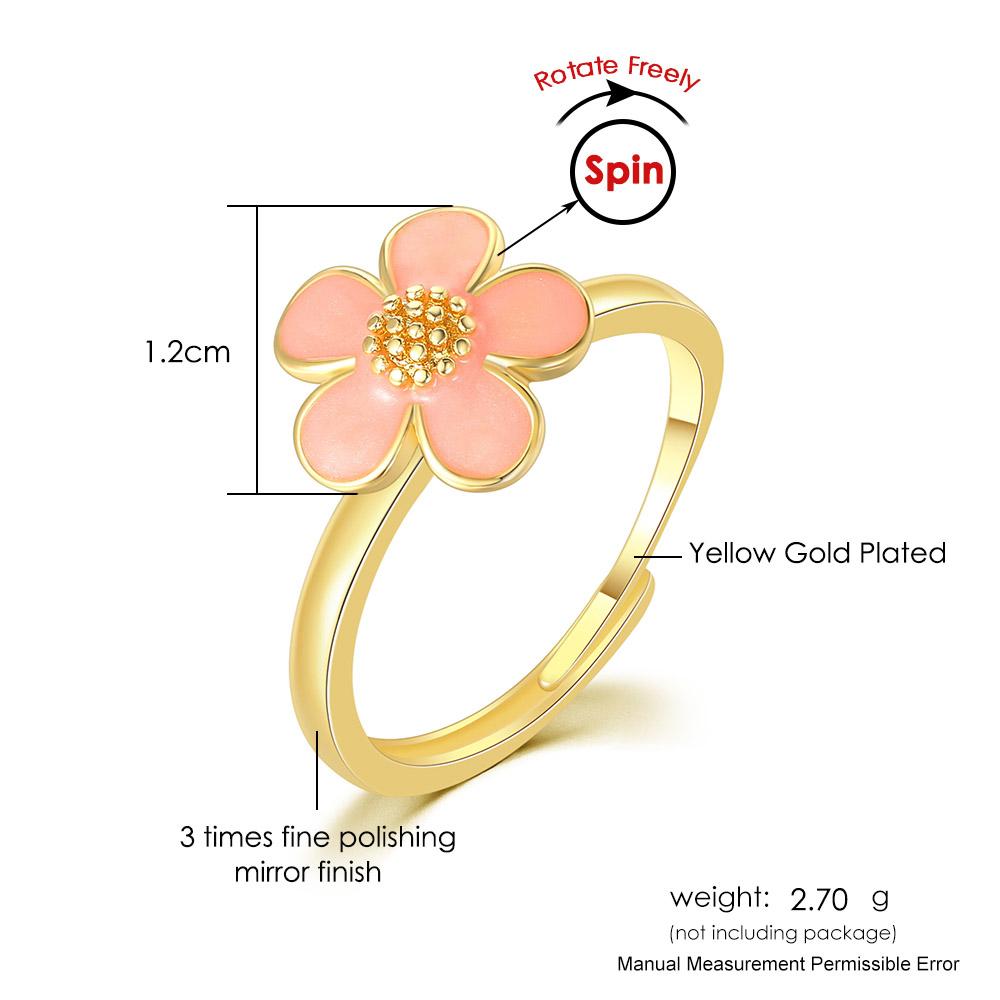 Y2k Flower Anxiety Spinner Ring for Women Adjustable Aesthetic Daisy Fidget Anti Stress Rings Trend Jewelry Valentine's Day Gift
