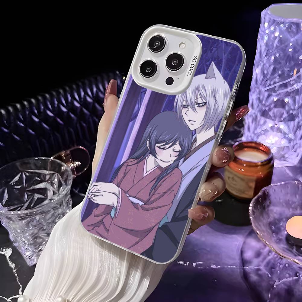 Чехол для телефона с аниме K-Kamisama Kiss для iPhone 16 15 14 13 12 11 Pro Max Белый Ультратонкий Лазерный Металлик Аврора Funda