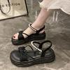 Fashion Women's Sandals Outdoor Roman Style Pearl Ladies Shoes Platform Anti Slip Hot 2025 Luxury Original Summer Comfortable on Offer