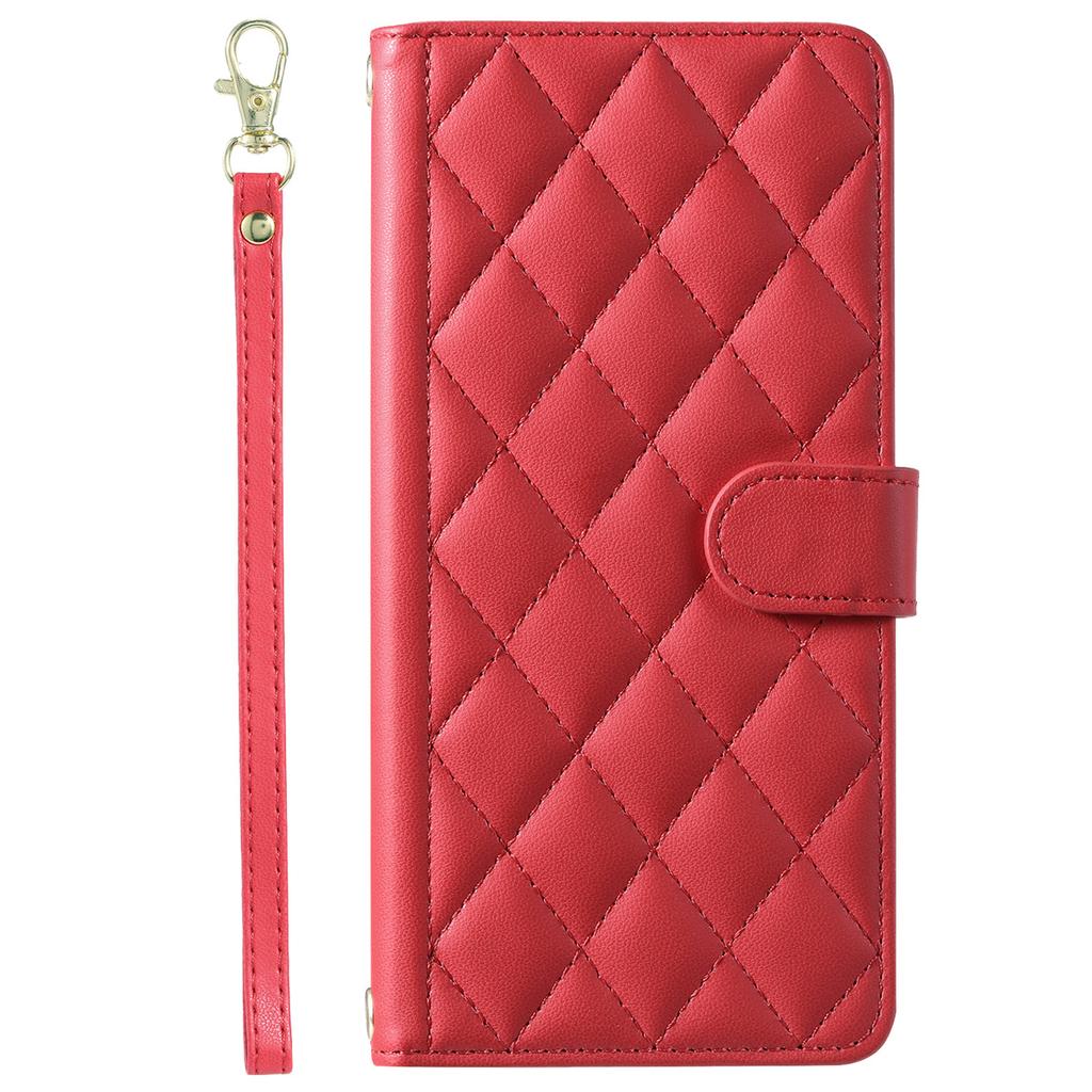For Xiaomi Redmi Note 8,Poco M3,Redmi 10X 4G,Redmi Note 9 Pro,Note 11,Note 12,K50,K60...PU Leather Diamond Checkered Pattern Wallet Handbag Case Cover