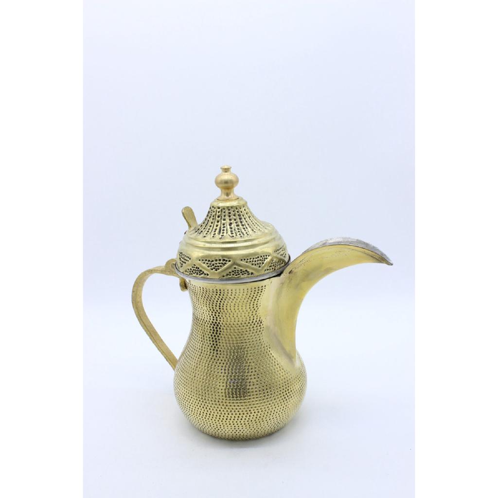 Латунь татуировки руки отрегулировала цвет золота кофейника Далла Мрра 29 см