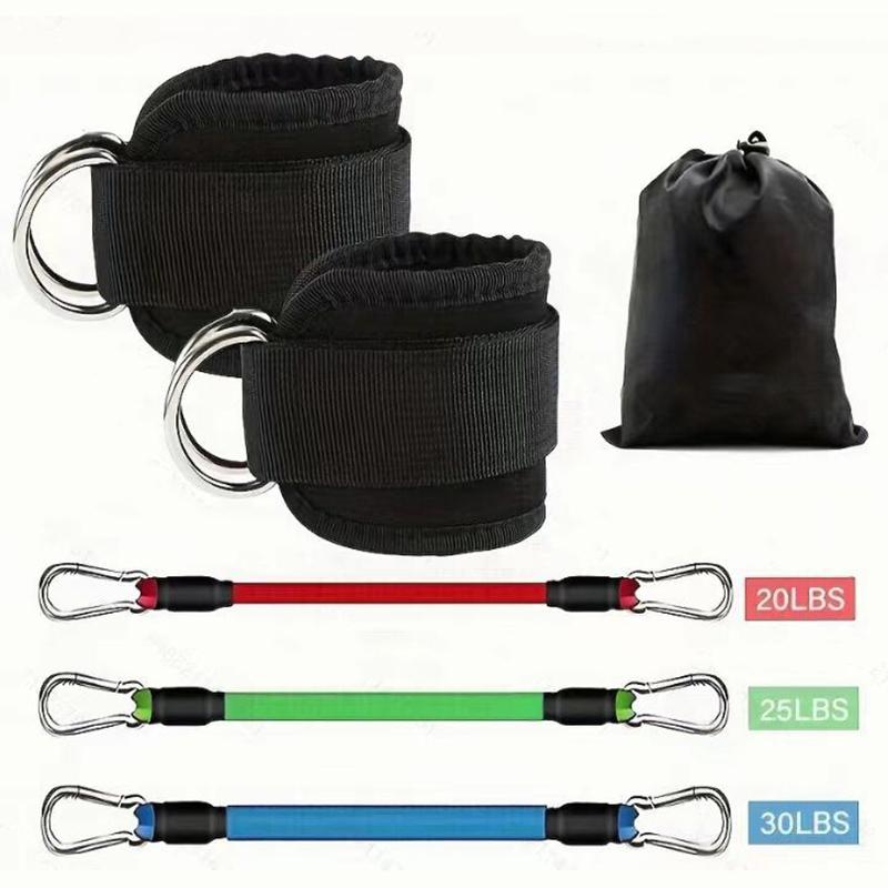 Tpe Resistance Bands Ankle Straps Fitness Set D-Ring Support Ankle Cuffs Yoga Gym Equipment Guard Leg Strength Safety Extensions