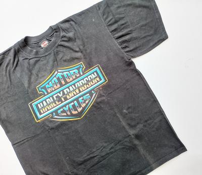 Винтажная футболка с логотипом мотоцикла Harley-Davidson 1997 года
