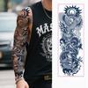 Full Arm Herbal Juice Tattoo Sticker Waterproof Non-Reflective Semi-Permanent Dark Flower Arm Tattoo Sticker