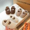 Winter New Children Flat Shoe Warm Kids Casual Shoe Plush Fur Cover Toe Light Non-slip Leisure Comfy Boys Girls Shoes