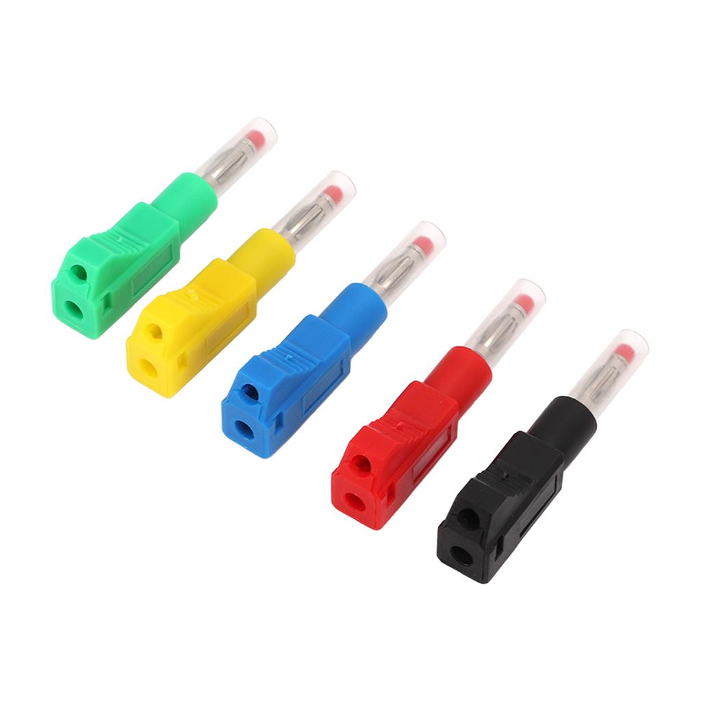 10PCS 4mm Retractable Banana Plug Weldable Test S Ends CAT II 600V 32A 5 Color for 3C Digital