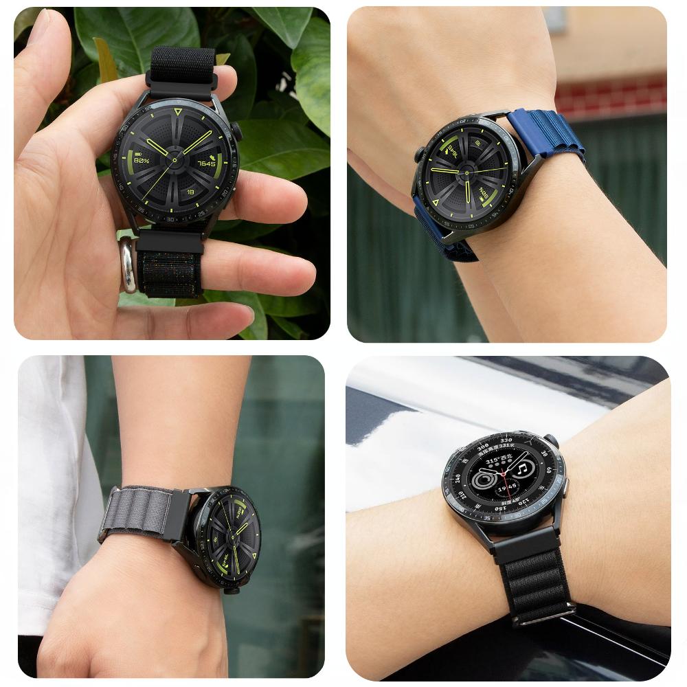 22 мм 20 мм Альпийский петлевой ремешок для Huawei Watch GT6 Pro/GT6/GT5/GT4 Браслет Ремень для Samsung Galaxy 7 6 Classic 5 4 Нейлоновый ремешок для часов