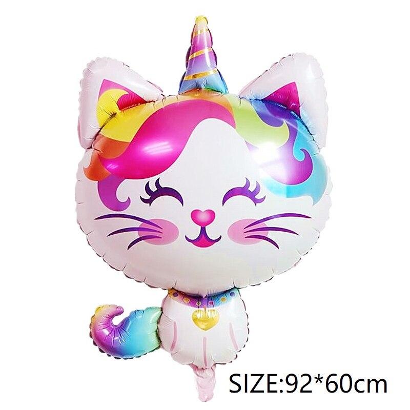 Воздушные шары на день рождения, фольгированные шары, гелиевые милые воздушные шары с большой головой кота, украшение на день рождения, детские игрушки, поставка для счастливой вечеринки