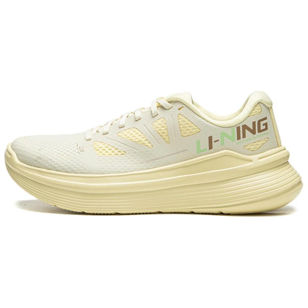 Li Ning Ling Yue Нескользящие, Дышащие, Легкие Низкие Повседневные Беговые Кроссовки Женские Желтые ARSU098-1