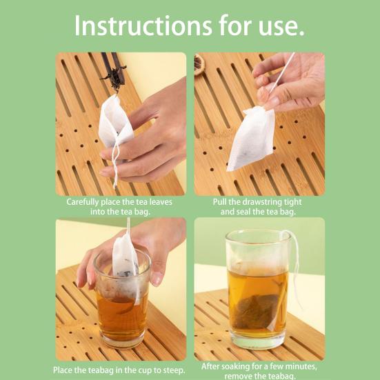 200 шт. Одноразовые чайные пакетики для рассыпного чая Пустой чайный фильтр