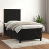VidaXL Divan Bed with Mattress Black 90x200 Cm Velvet - Model 3142883