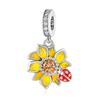 Colorful 925 Silver Butterfly Loves Flowers Beads & Beetle & ladybug Dangle Charm Fits Bracelet Exquisite Pendant Gifts