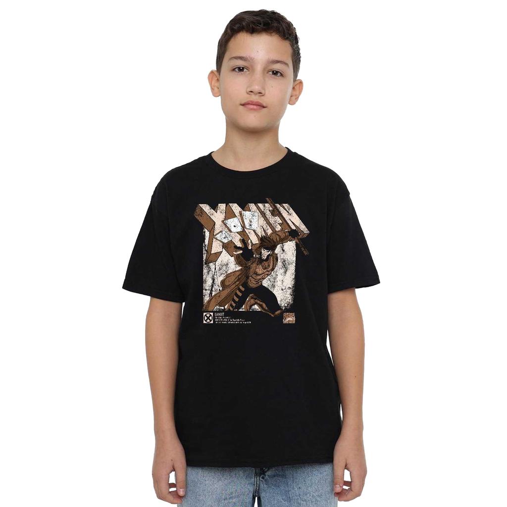 Marvel Childrens/Kids X-Men Gambit Infographic T-Shirt