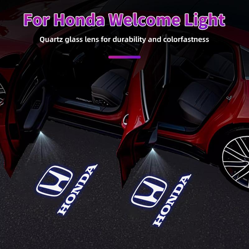 Car Door Welcome Light Luxury LED Welcome Lamps Interior Accessories For Honda Civic Accord CRV Fit Jazz Transalp CBR cb500x