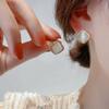 Cat Eye Stone Earrings High-end Temperament Earrings Anti-allergic Women Pure Needle Earrings Women New Hot Style Fashionable Simple