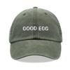 Кепка Good Egg Винтажная Стирка Хлопок Унисекс Папина Кепка Регулируемая Смешная Выцветшая Спортивная Солнце День Отца День Матери Смешная Шутка Мама