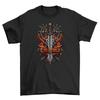 'Gothic_80'' T-shirt: Unleash Your Inner Warrior with Flames and Swords Design -