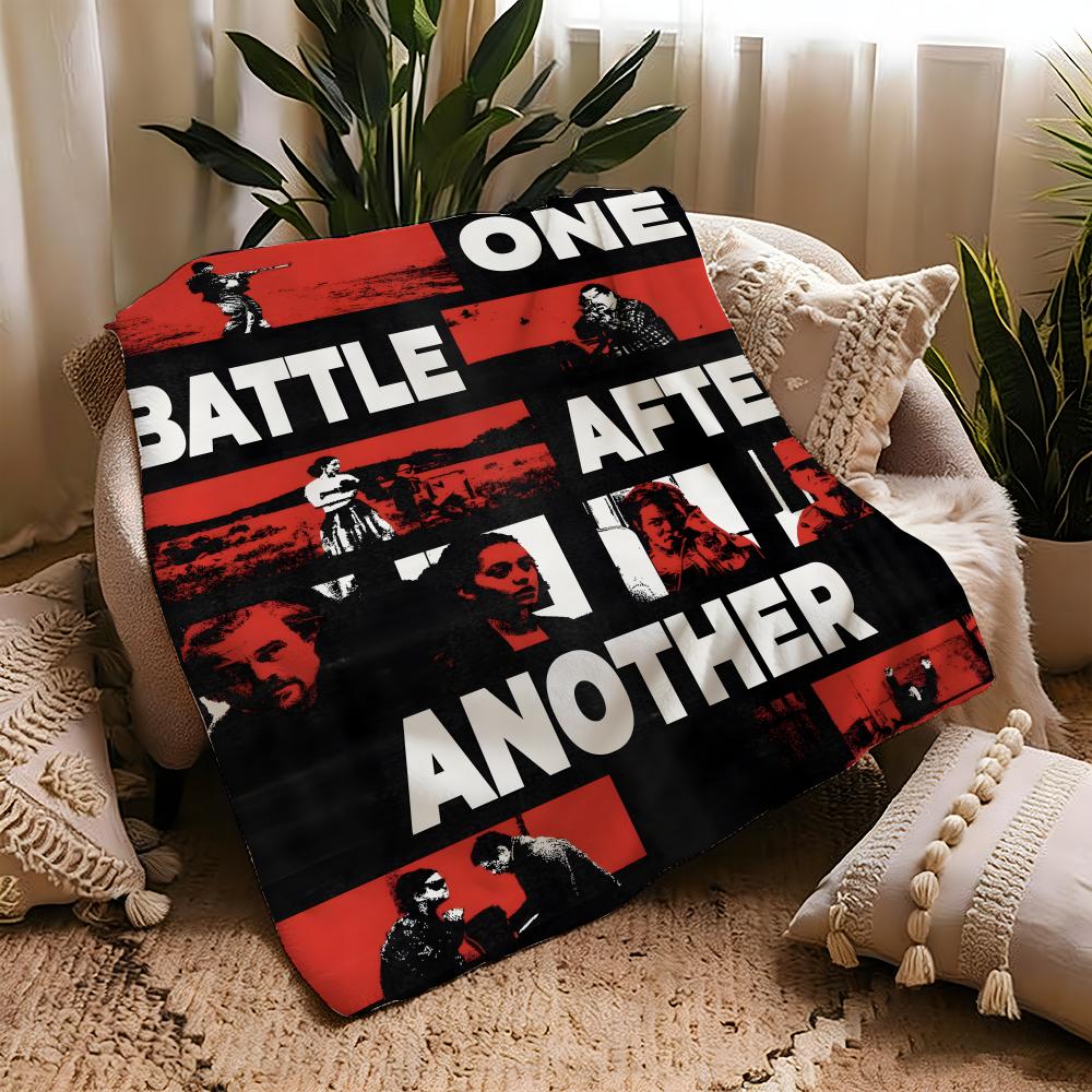 movie O-One Battle After Another-r Throw Warm Soft Flannel Blanket, Multi-use for Sofa Bed Camping Travel Nap